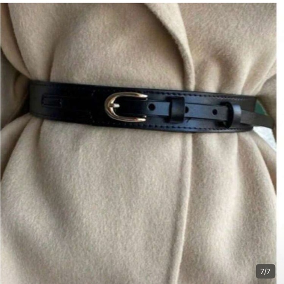 Zara Accessories - Zara limited edition minimalist Black faux Leather Belt